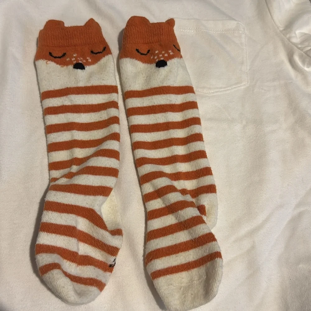 Adorable Fox Striped Kids Socks